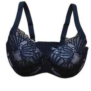 Paramour by Felina Tempting Lace Black Bra Size 36DDD